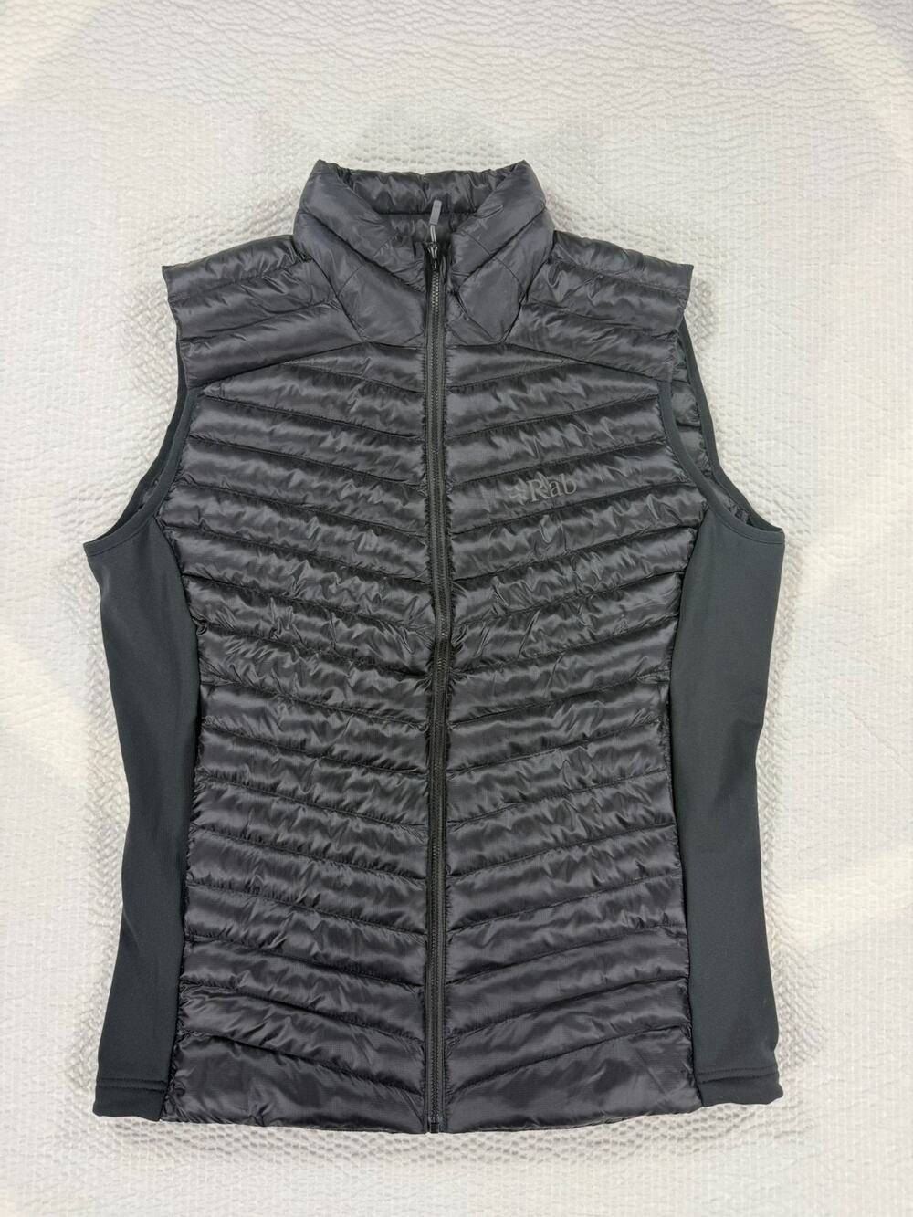 Rab Vest Mens Medium Black Cirrus Primaloft Vertex Quilted Insulated Full Zip